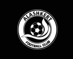FC Alashkert Club Logo Symbol White Armenia League Football Abstract Design Vector Illustration With Black Background