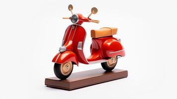 mostrando un 3d miniatura vespa. generativo ai foto