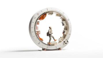 Displaying a 3D miniature Monowheel. Generative AI photo