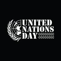 mar, oct 24, 2023 unido naciones día es un anual conmemorativo día, unido naciones mejor camiseta diseño para vestir, ropa vector