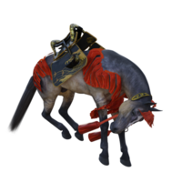 hosse animal isolé 3d png