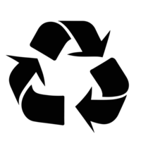 Recycle symbol on transparent background,Recycle sign isolated,AI Generative png