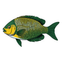 Underwater Splendor An Artistic Rendition of the Green Severum Fish AI Generative png