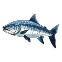 Striking Fish Ensemble Mackerel, Tabby Synodontis, and Exotic Aquatic Species AI Generative png