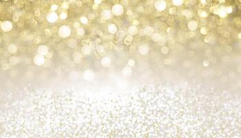 AIGenerated, Abstract gold bokeh background. Christmas and New Year concept. photo