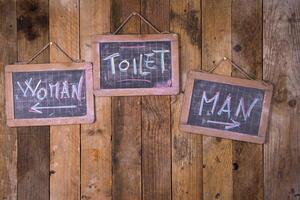 Toilet for women and men photo