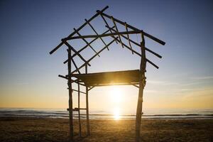 Skeleton of a hut photo