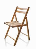 Wooden chair isolated on white background, use clipping path photo