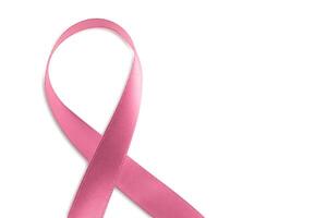 Pink ribbon breast cancer awareness. photo