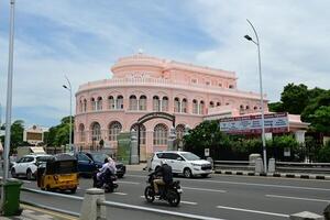 Chennai, India - julio 14, 2023 vivekanandar illam o vivekananda casa en Chennai, India. foto