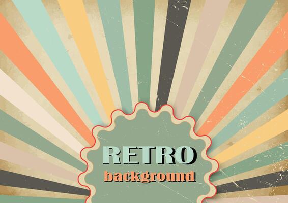 Old vector retro vintage lettering on sun rays background .Classic Vintage Retro Rays Background. Abstract retro,Sunbeam, geometric pattern, Funky Hippie,Classic Vintage Retro Rays Background