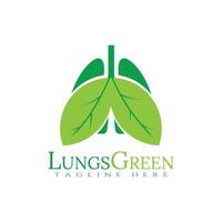 lung logo design, science healthcare and medical icon -vector vector