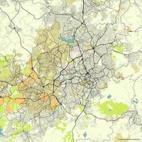 Vector city map of Belo Horizonte, State of Minas Gerais, Brazil