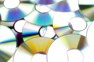 many cd's are arranged in a circle photo