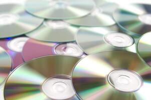 many cd's are arranged in a circle photo