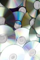 many cd's are arranged in a circle photo