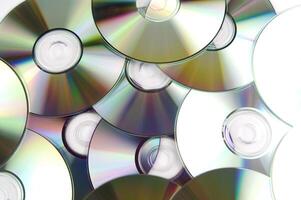 many cd's are arranged in a circle photo