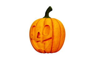 On Halloween, pumpkins glow transparently against the clear background. png