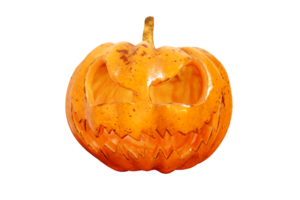 On Halloween, pumpkins glow transparently against the clear background. png