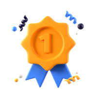 3d Medal Icon in transparent PNG format