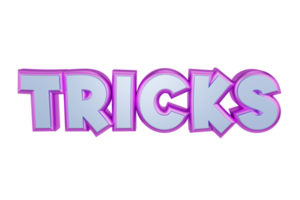 Tricks 3d transparent Text png