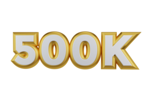 500K 3d transparent text png