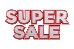 Super Sale 3d rendered transparent text png