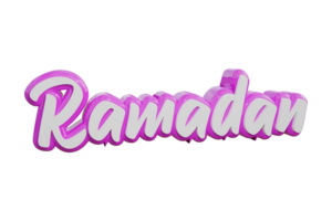 Ramadan 3d transparant tekst ontwerp png