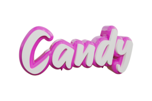 Süßigkeiten 3d transparent Text Design png