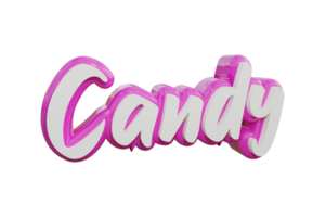 caramelo 3d transparente texto diseño png