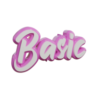 básico 3d transparente texto diseño png