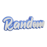 Random 3d transparent text design png