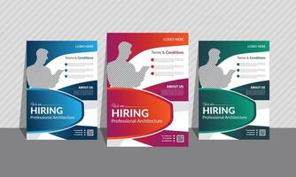 Corporate  flyer bundle of 3 colors. Most unique curvy and 3d geometric shapes and layout.A4 size. vector