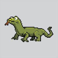 píxel Arte ilustración komodo continuar. pixelado komodo. komodo continuar lagartija reptil animal icono pixelado para el píxel Arte juego y icono para sitio web y vídeo juego. antiguo colegio retro vector