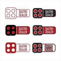 gastro logo. gastronomía símbolo y emblema. logotipo logomarca gráfico diseño y modelo. vector