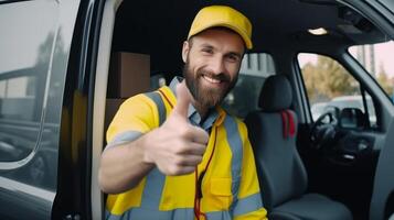 AI Generative Caucasian man calling taxi service making the sign of ok with his hand  caucasian people  people taxi technology and lifestyle concept photo