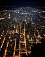 AI Generative New York city at night photo