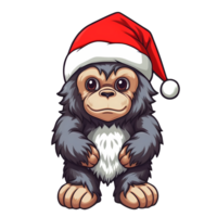 söt bebis gorilla santa claus ClipArt illustration ai generativ png