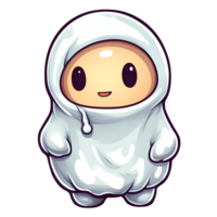 Cute Baby Ghost Clipart Illustration AI Generative png