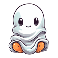 Cute Baby Ghost Clipart Illustration AI Generative png