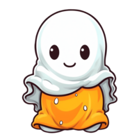 Cute Baby Ghost Clipart Illustration AI Generative png