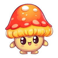 mignonne champignon clipart illustration ai génératif png