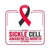 September is National Sickle Cell Awareness Month  background template. Holiday concept. background, banner, placard, card, and poster design template with text inscription and standard color. vector photo