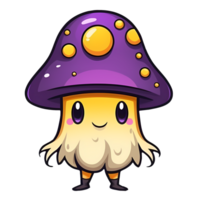 mignonne champignon Halloween clipart illustration ai génératif png