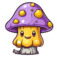 mignonne champignon Halloween clipart illustration ai génératif png