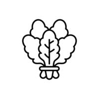 Espinacas icono en vector. ilustración vector