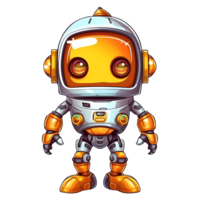 Cute Robot Halloween Clipart Illustration AI Generative png