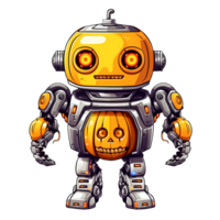 söt robot halloween ClipArt illustration ai generativ png
