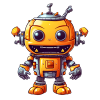 söt robot halloween ClipArt illustration ai generativ png