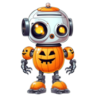 söt robot halloween ClipArt illustration ai generativ png